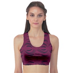 Folk Flowers Print Floral Pattern Ethnic Art Sports Bra by Eskimos