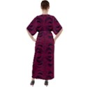 Folk flowers print Floral pattern Ethnic art V-Neck Boho Style Maxi Dress View2