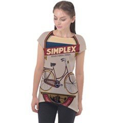 Simplex Bike 001 Design By Trijava Cap Sleeve High Low Top by nate14shop