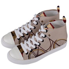 Simplex Bike 001 Design By Trijava Women s Mid-top Canvas Sneakers by nate14shop