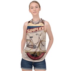 Simplex Bike 001 Design By Trijava High Neck Satin Top by nate14shop