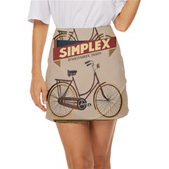 Simplex Bike 001 Design By Trijava Mini Front Wrap Skirt by nate14shop