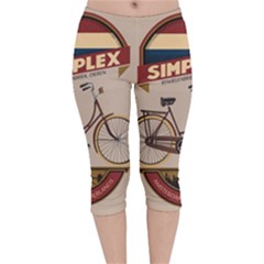 Simplex Bike 001 Design By Trijava Velvet Capri Leggings  by nate14shop