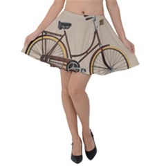 Simplex Bike 001 Design By Trijava Velvet Skater Skirt by nate14shop