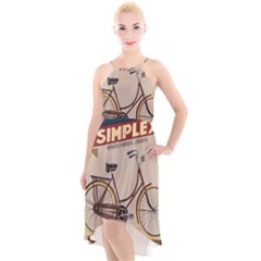 Simplex Bike 001 Design By Trijava High-low Halter Chiffon Dress  by nate14shop