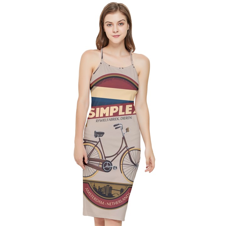 Simplex Bike 001 design by trijava Bodycon Cross Back Summer Dress