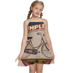 Simplex Bike 001 Design By Trijava Kids  Halter Collar Waist Tie Chiffon Dress by nate14shop