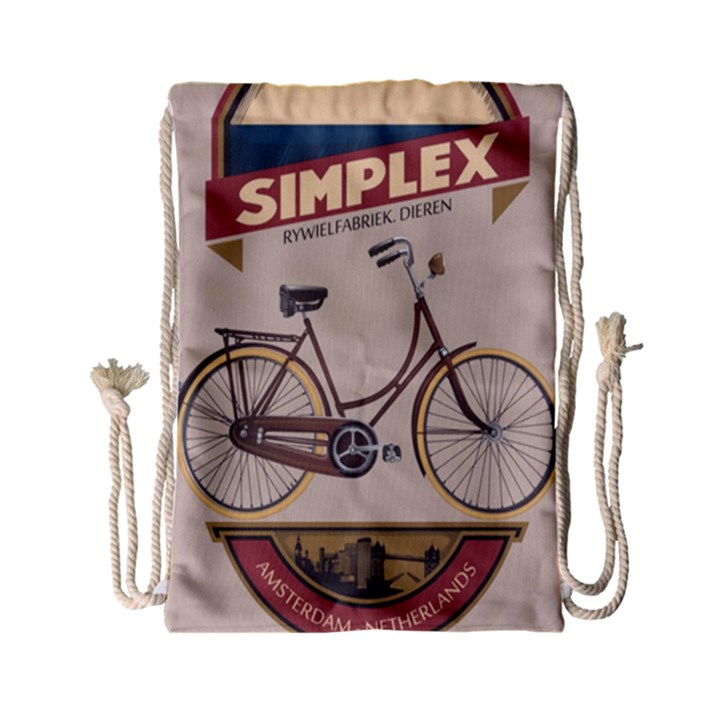 Simplex Bike 001 design by trijava Drawstring Bag (Small)