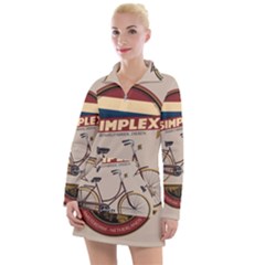 Simplex Bike 001 Design By Trijava Women s Long Sleeve Casual Dress by nate14shop