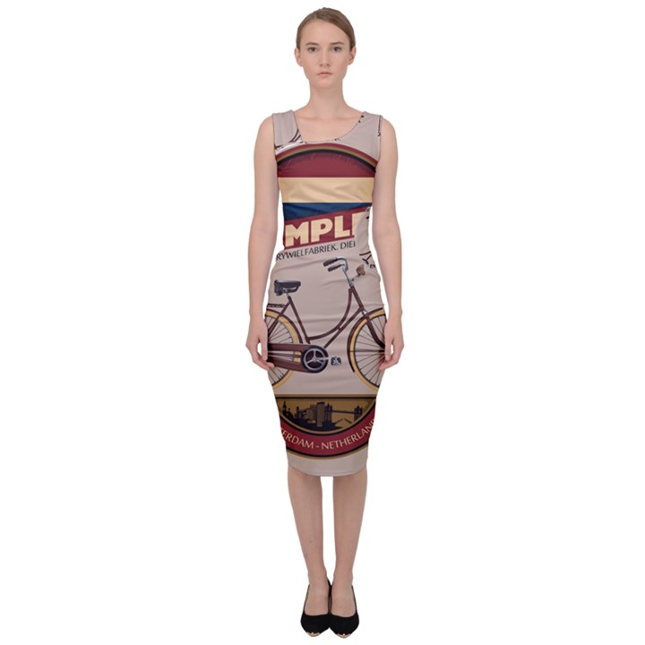 Simplex Bike 001 design by trijava Sleeveless Pencil Dress