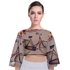 Simplex Bike 001 Design By Trijava Tie Back Butterfly Sleeve Chiffon Top by nate14shop