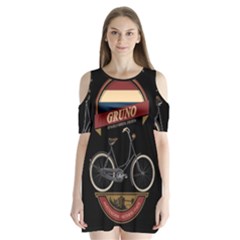 Gruno Bike 002 By Trijava Printing Shoulder Cutout Velvet One Piece by nate14shop