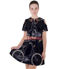 Gruno Bike 002 By Trijava Printing Short Sleeve Shoulder Cut Out Dress  by nate14shop