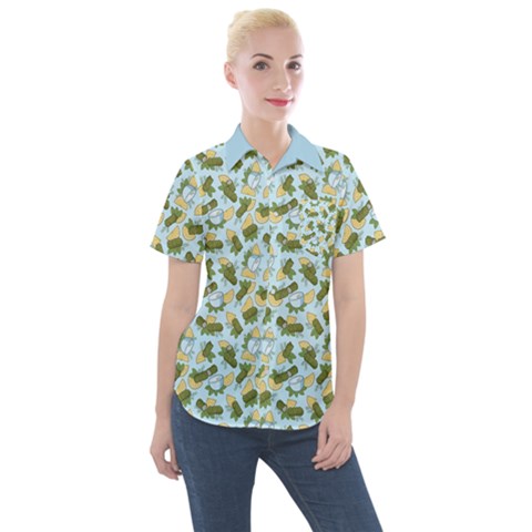 Dolmadakia Women s Short Sleeve Pocket Shirt by sifis