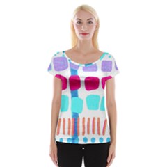 Original Abstract Art To Wear Cap Sleeve Top