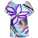 Funky Abstract Flower Oversize Tee View1