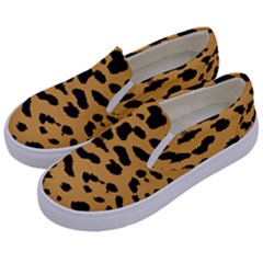 Animal Print - Leopard Jaguar Dots Kids  Canvas Slip Ons by ConteMonfrey