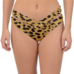 Animal Print - Leopard Jaguar Dots Double Strap Halter Bikini Bottom