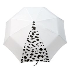 Black And White Leopard Dots Jaguar Folding Umbrellas