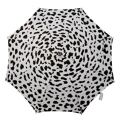 Black And White Leopard Dots Jaguar Hook Handle Umbrellas (large)