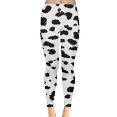 Black And White Leopard Dots Jaguar Leggings  by ConteMonfrey