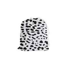 Black And White Leopard Dots Jaguar Drawstring Pouch (small)