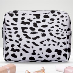 Black And White Leopard Dots Jaguar Make Up Pouch (large) by ConteMonfrey