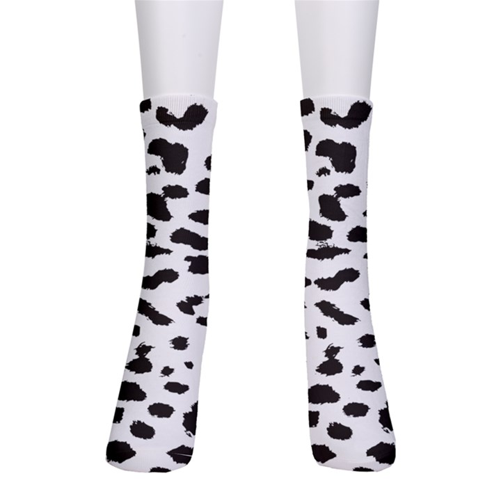 Black and white Leopard dots Jaguar Crew Socks