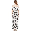 Black and white Leopard dots Jaguar Draped Sleeveless Chiffon Jumpsuit View2