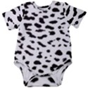 Black and white Leopard dots Jaguar Baby Short Sleeve Onesie Bodysuit View1