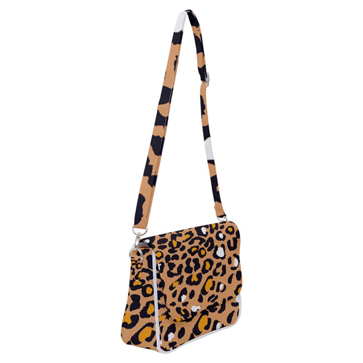 Leopard Jaguar dots Shoulder Bag with Back Zipper