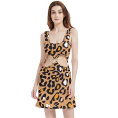 Leopard Jaguar Dots Velvet Cutout Dress by ConteMonfrey