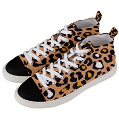 Leopard Jaguar Dots Men s Mid-top Canvas Sneakers by ConteMonfrey