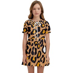 Leopard Jaguar Dots Kids  Sweet Collar Dress by ConteMonfrey