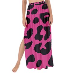 Leopard Print Jaguar Dots Pink Neon Maxi Chiffon Tie-up Sarong by ConteMonfrey