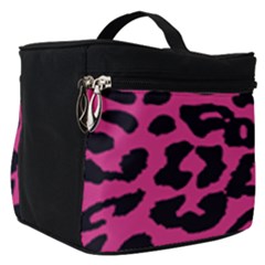 Leopard Print Jaguar Dots Pink Neon Make Up Travel Bag (small) by ConteMonfrey