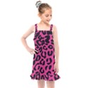 Leopard Print Jaguar dots pink neon Kids  Overall Dress View1