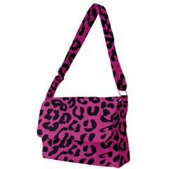 Leopard Print Jaguar Dots Pink Neon Full Print Messenger Bag (l) by ConteMonfrey