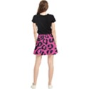 Leopard Print Jaguar dots pink neon Waistband Skirt View2