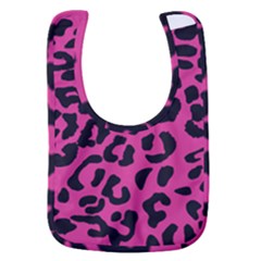 Leopard Print Jaguar Dots Pink Neon Baby Bib by ConteMonfrey