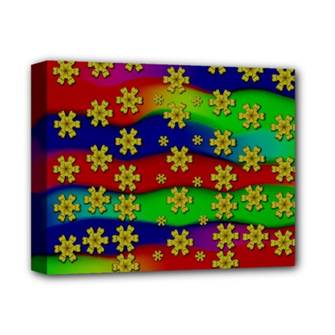 Blooming Stars On The Rainbow So Rare Deluxe Canvas 14  X 11  (stretched) by pepitasart