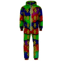 Blooming Stars On The Rainbow So Rare Hooded Jumpsuit (men)