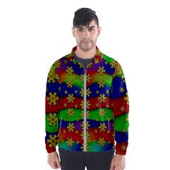 Blooming Stars On The Rainbow So Rare Men s Windbreaker