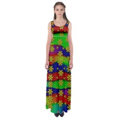 Blooming Stars On The Rainbow So Rare Empire Waist Maxi Dress by pepitasart