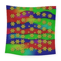 Blooming Stars On The Rainbow So Rare Square Tapestry (large)