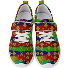 Blooming Stars On The Rainbow So Rare Men s Velcro Strap Shoes by pepitasart