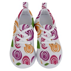 Colorful Seamless Floral, Flowers Pattern Wallpaper Background Running Shoes by Amaryn4rt