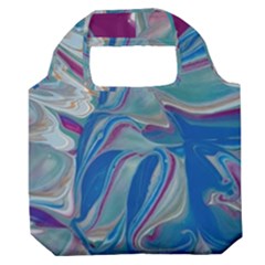 The Painted Shell Premium Foldable Grocery Recycle Bag by kaleidomarblingart