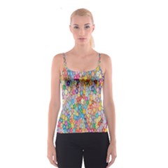 Floral Flowers Spaghetti Strap Top by artworkshop