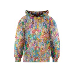 Floral Flowers Kids  Pullover Hoodie by artworkshop